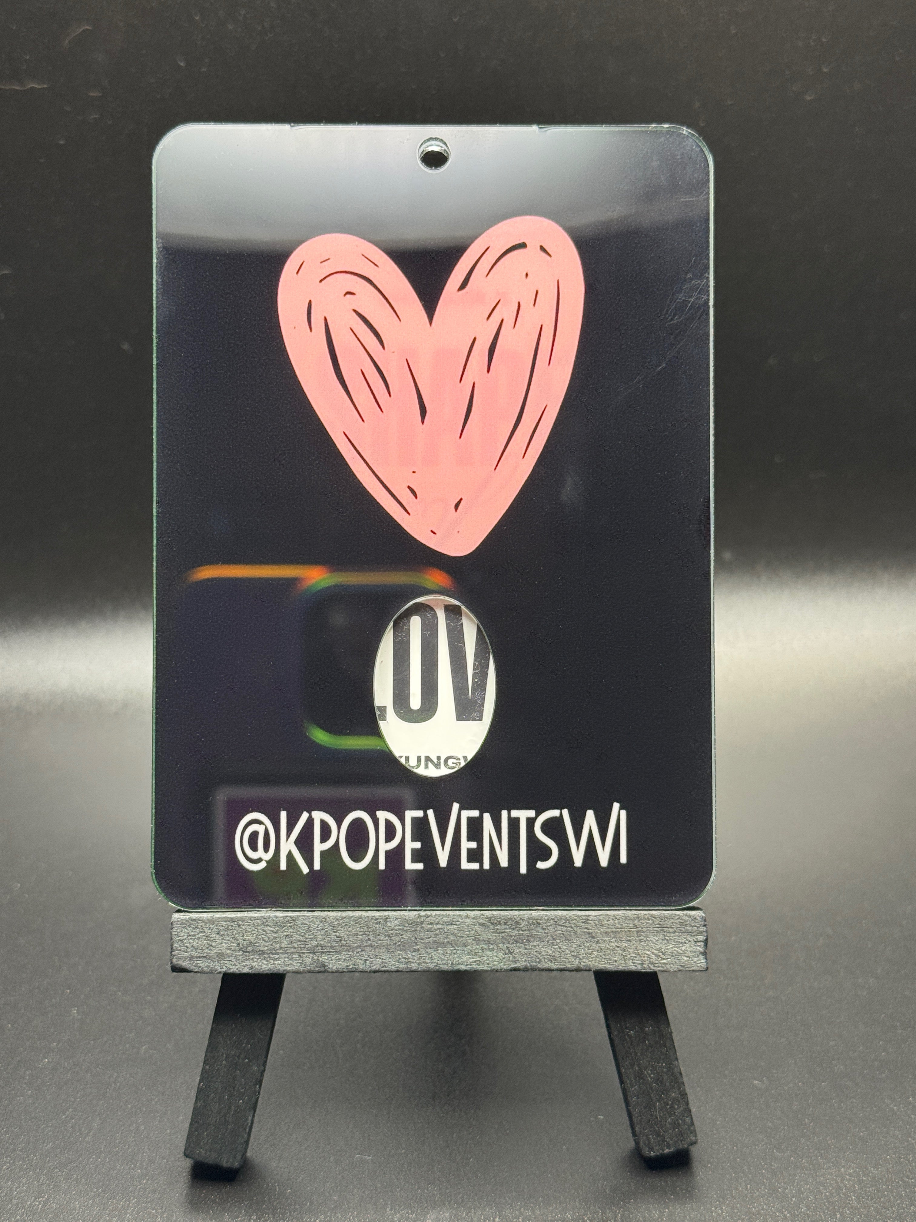Black and Pink Biased Acrylic Photocard Holder