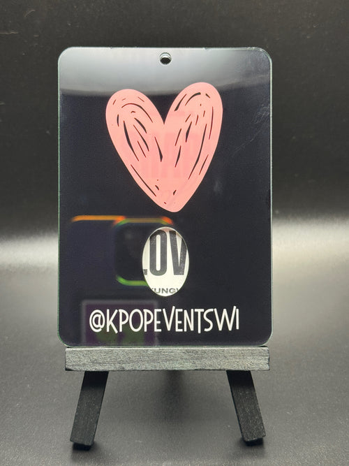 Black and Pink Biased Acrylic Photocard Holder
