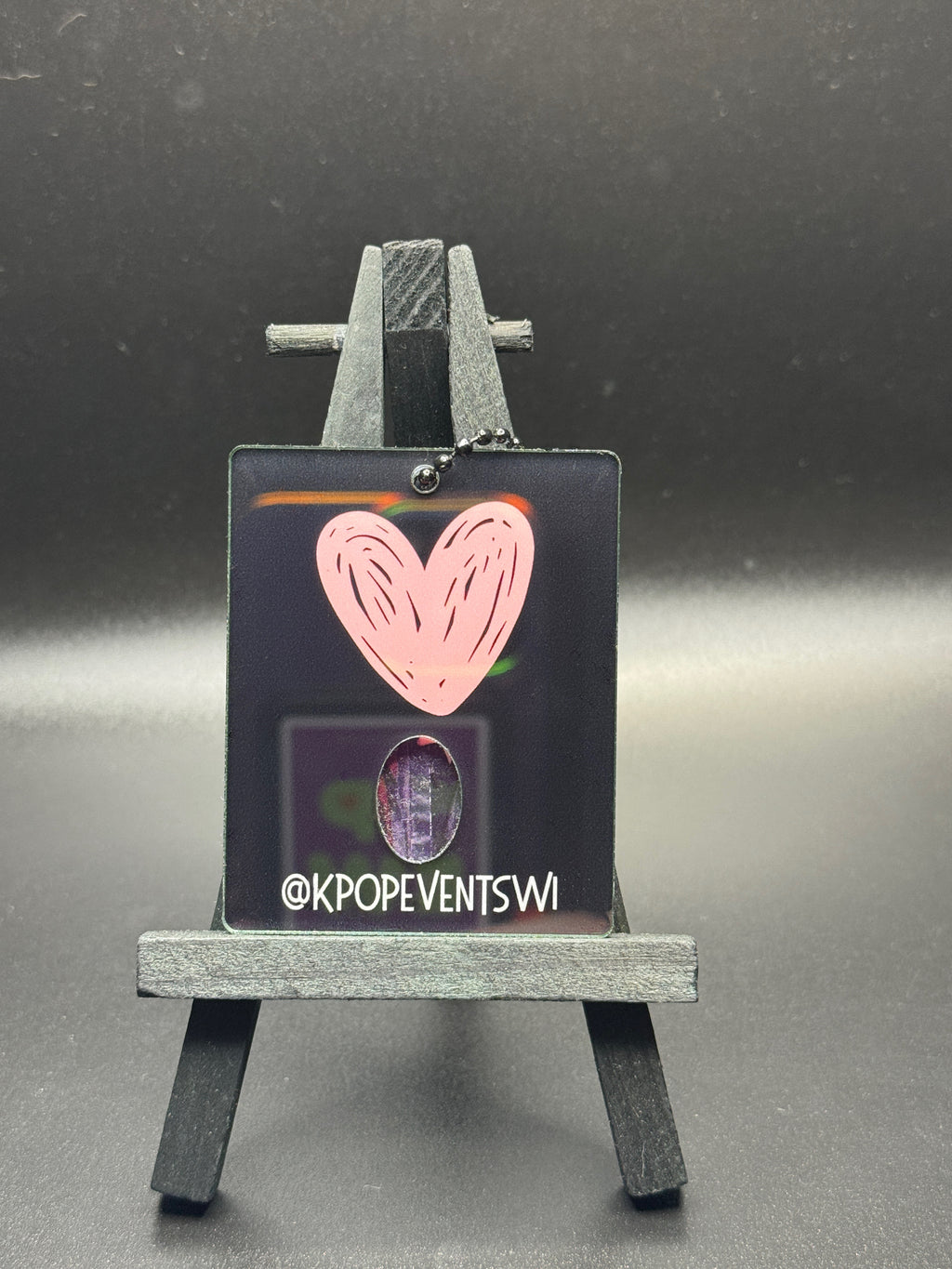 Tiny Black and Pink Biased Acrylic Photocard Holder