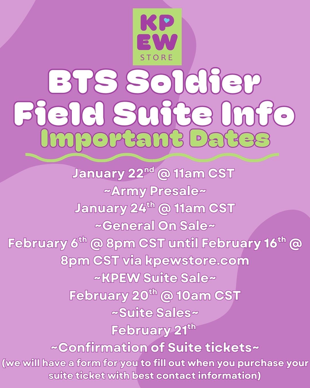 Soldier Field Arirang Suite Ticket
