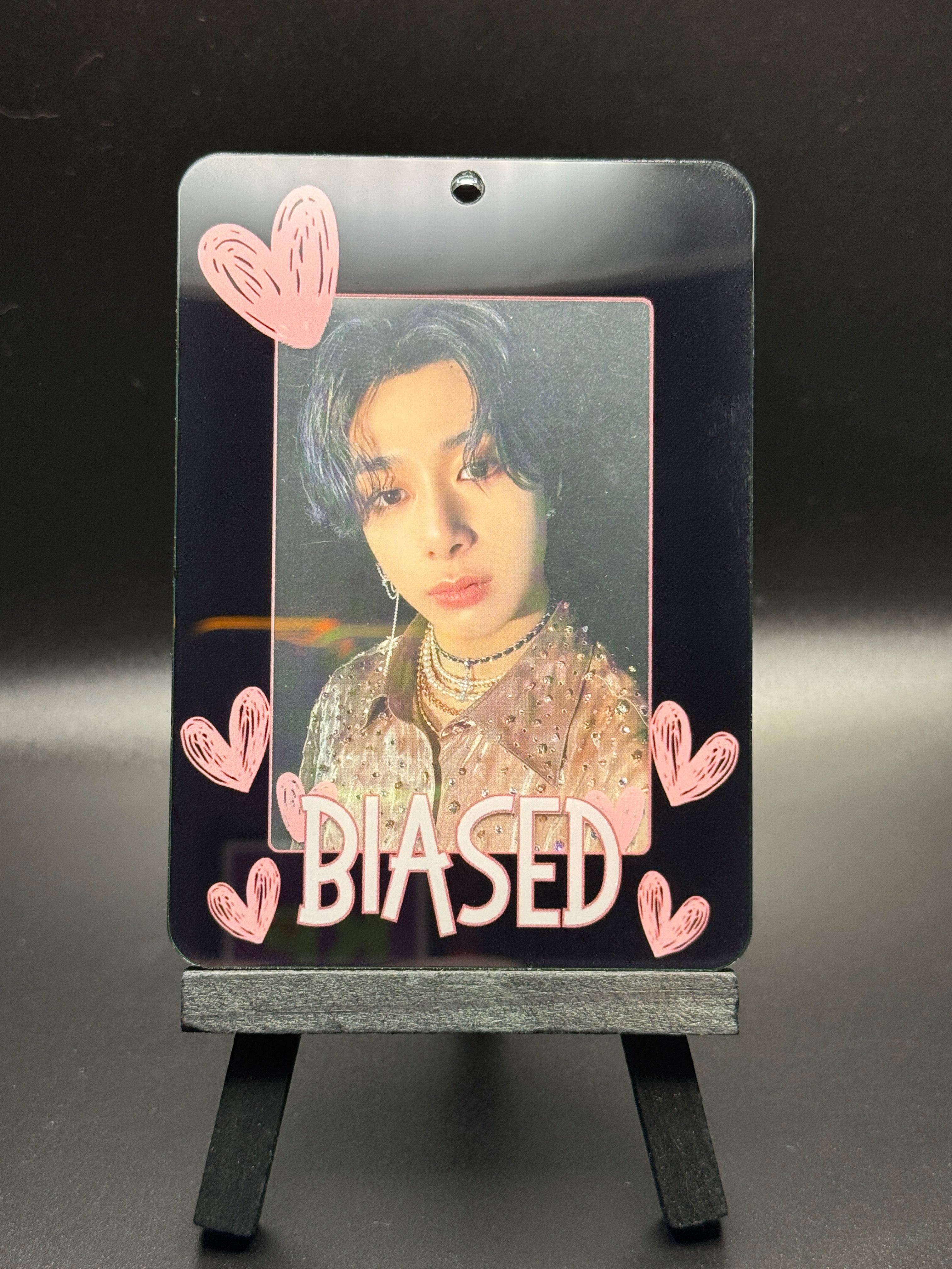 Black and Pink Biased Acrylic Photocard Holder